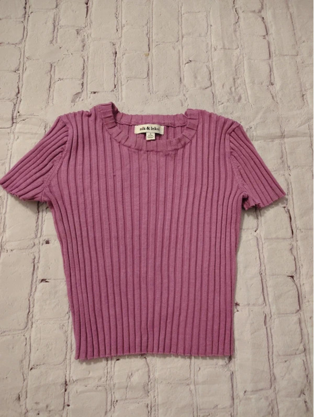Nik & Leksi Purple Sweater Girls Size S 7/8